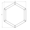 Cortenstaal zeshoekige plantenbak Denver 30, 59,3x52x80 cm met bodemplaat