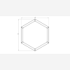 Cortenstaal zeshoekige plantenbak Denver 40, 79,3x69,3x80 cm