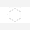 Cortenstaal zeshoekige plantenbak Denver 50, 99,3x86,6x80 cm