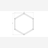 Cortenstaal zeshoekige plantenbak Denver 60, 119,3x103,9x40 cm