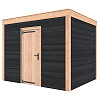 JWOODS Douglas Schuur 200x200 cm, Geschaafd met Zweeds Rabat Zwart