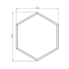 Cortenstaal zeshoekige plantenbak Denver 70, 139,3x121,70 cm
