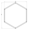 Cortenstaal zeshoekige plantenbak Denver 80, 159,3x138,6x80 cm