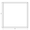 Cortenstaal vierkante plantenbak Miami 120x120x80 cm met bodemplaat