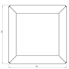 Cortenstaal vierkante plantenbak Miami 30x30x80 cm met bodemplaat