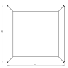 Cortenstaal vierkante plantenbak Miami 40x40x80 cm met bodemplaat