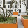 Plantenbak Carrez met bodem aluminium 40x40x100 cm