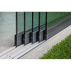 Glazen schuifwandset compleet 5-sporig zwart - inbouwhoogte 223-227 cm deurbreedte 82 cm/max 402 cm