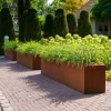 Plantenbak Carrez met bodem cortenstaal 50x50x50 cm