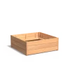Plantenbak Carrez met bodem hardhout 120x120x43,5 cm