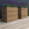 Plantenbak Malaga Rhombus hardhout 60x60x60,8 cm