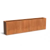 Plantenbak Carrez met bodem cortenstaal 300x40x80 cm