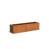 Plantenbak Carrez met bodem cortenstaal 200x50x50 cm