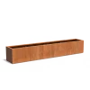 Plantenbak Carrez met bodem cortenstaal 300x50x50 cm