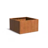 Plantenbak Carrez met bodem cortenstaal 140x140x80 cm