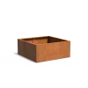 Plantenbak Carrez met bodem cortenstaal 140x140x60 cm