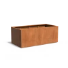 Plantenbak Carrez met bodem cortenstaal 200x100x80 cm