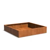 Plantenbak Carrez met bodem cortenstaal 200x200x40 cm