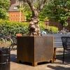 Plantenbak Carrez met poten cortenstaal 80x80x80 cm