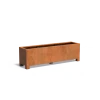 Plantenbak Carrez met poten cortenstaal 200x50x60 cm