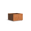 Plantenbak Carrez met wielen cortenstaal 100x100x60 cm