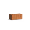 Plantenbak Carrez met wielen cortenstaal 120x50x50 cm