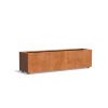 Plantenbak Carrez met wielen cortenstaal 200x50x50 cm
