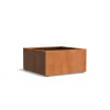 Plantenbak Carrez met wielen cortenstaal 120x120x60 cm