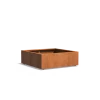 Plantenbak Carrez met wielen cortenstaal 120x120x40 cm