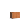 Plantenbak Carrez met wielen cortenstaal 90x50x60 cm