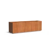 Plantenbak Carrez met wielen cortenstaal 200x50x60 cm