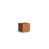 Plantenbak Carrez met wielen cortenstaal 50x50x50 cm