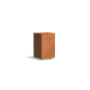 Plantenbak Carrez met wielen cortenstaal 50x50x80 cm