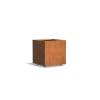 Plantenbak Carrez met wielen cortenstaal 70x70x70 cm