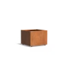Plantenbak Carrez met wielen cortenstaal 80x80x60 cm