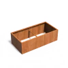 Plantenbak Carrez zonder bodem cortenstaal 200x100x60 cm