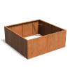 Plantenbak Carrez zonder bodem cortenstaal 200x200x80 cm