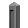 Lage beton eindpaal met diamantkop antraciet 10x10x145 cm