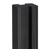 Sleufpaal eindmodel tbv stapelprofielen antraciet gecoat vlakke kop brede ondersleuf 10x10x275 c