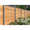 Sleufpaal tussenmodel tbv stapelprofielen antraciet vlakke kop brede ondersleuf 10x10x275 cm