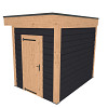 JWOODS Douglas Schuur 200x250 cm, Geschaafd met Zweeds Rabat Zwart