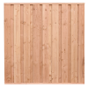 Beto-dichtplankscherm van fijnbezaagde douglas planken 180 x 180 cm.