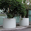 Plantenbak Circum met bodem aluminium Ø100x80 cm