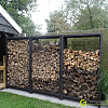 Houtopslag 200x40x43cm Zwart staal