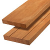 Hardhouten Vlonderplank 2,8x19 cm 1 zijde glad 1 zijde V-groeven extra breed