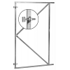 Stalen Poortframe verstelbaar 100x155 cm verzinkt