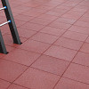 Rubber Tegel 50x50x2,5 cm Rood