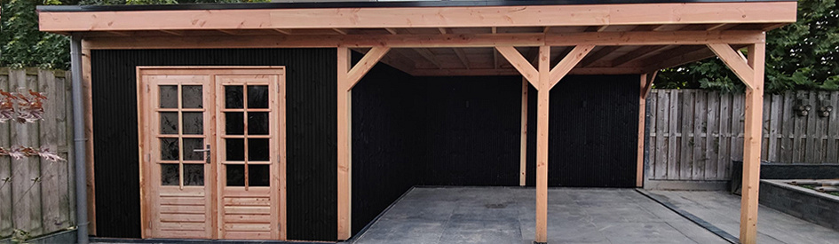 Douglas Buitenverblijf Met Berging Triple Rabat Zwart 