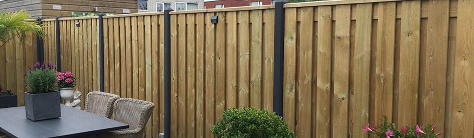 Hout Beton Schutting Antraciet