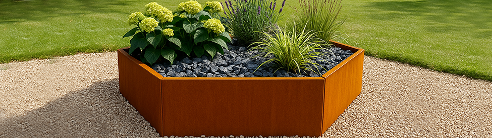 Zeshoekige plantenbakken